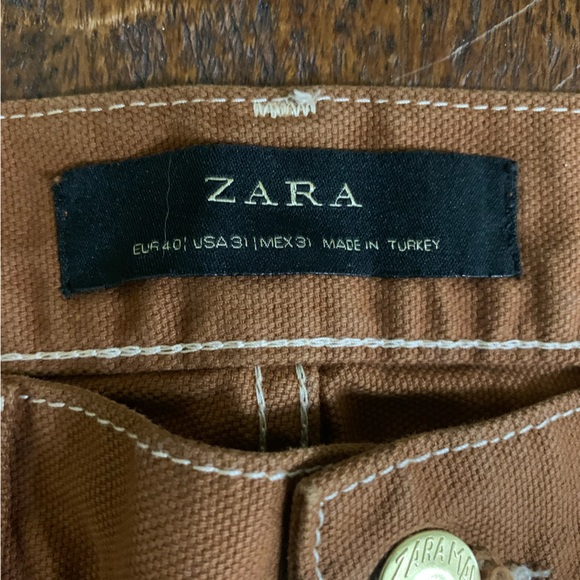 NWT Zara Man Men’s Size 31x Eathtone Color Textured Weave Trousers - Picture 10 of 14
